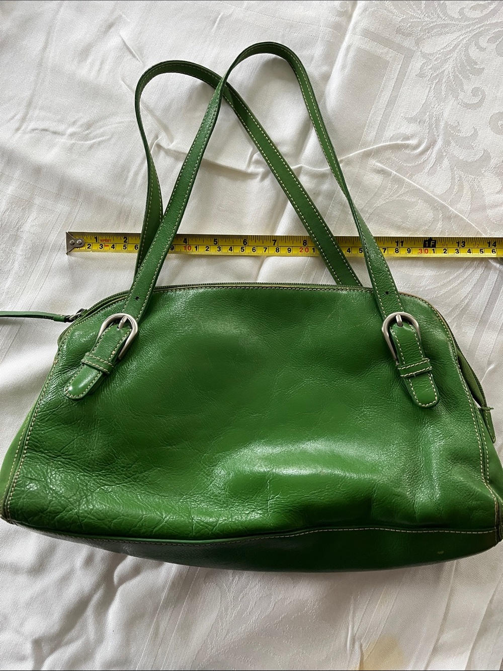 Franco Sarto Green Leather Shoulder Bag